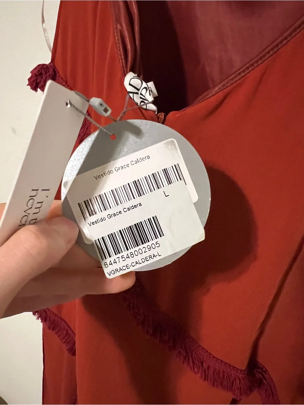NWT Lady Pipa Grace Dress Sz Large Chiffon Rust $280